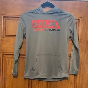 Under Armour Gray Active Tee with Red Neck Trim